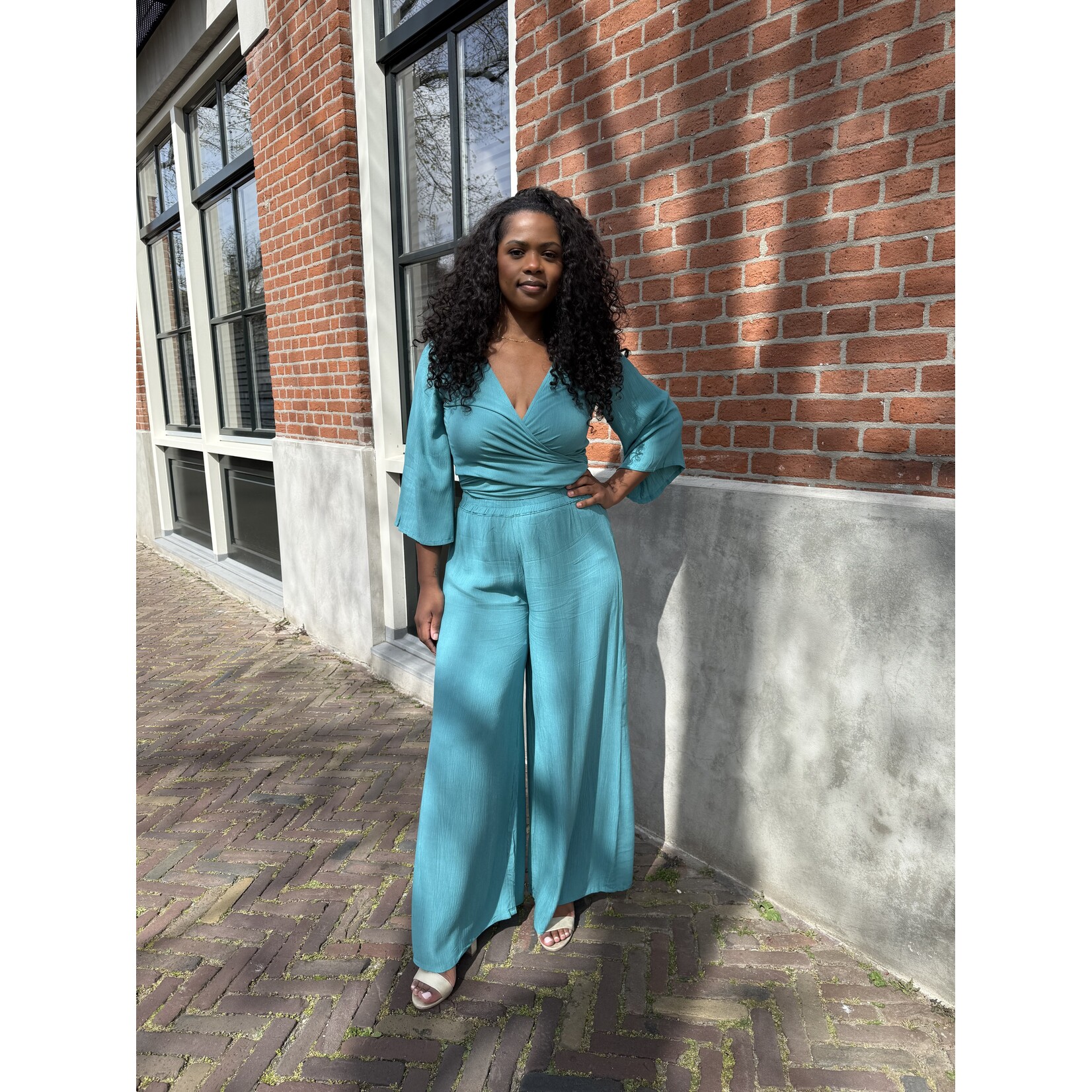 Berawa Luxe Berawa Luxe wrap top groen