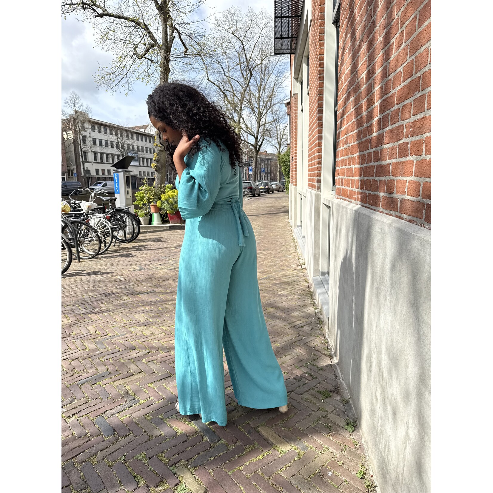 Berawa Luxe Berawa Luxe Elsa palazzo pants groen