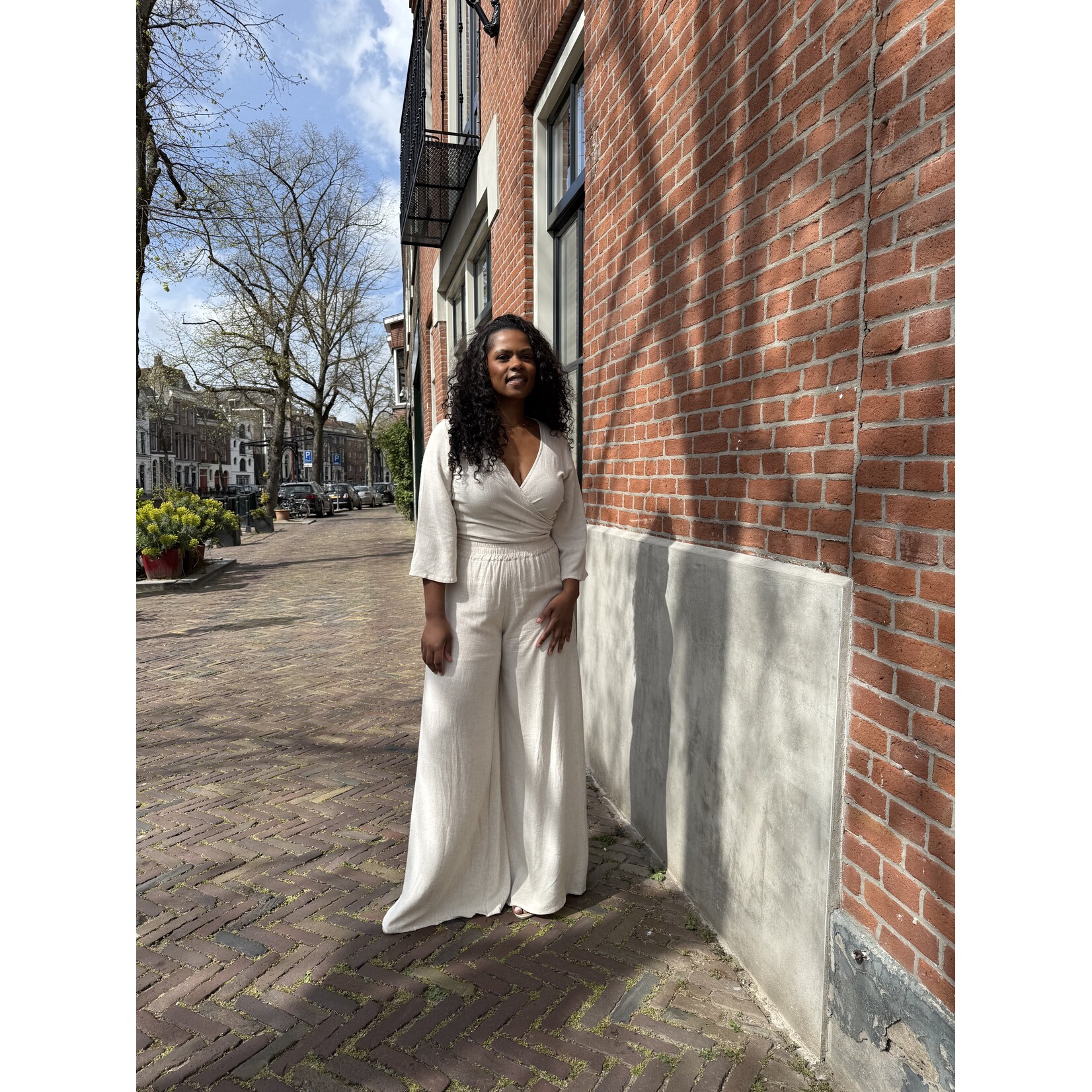 Berawa Luxe Berawa Luxe Elsa pallazo pants beige