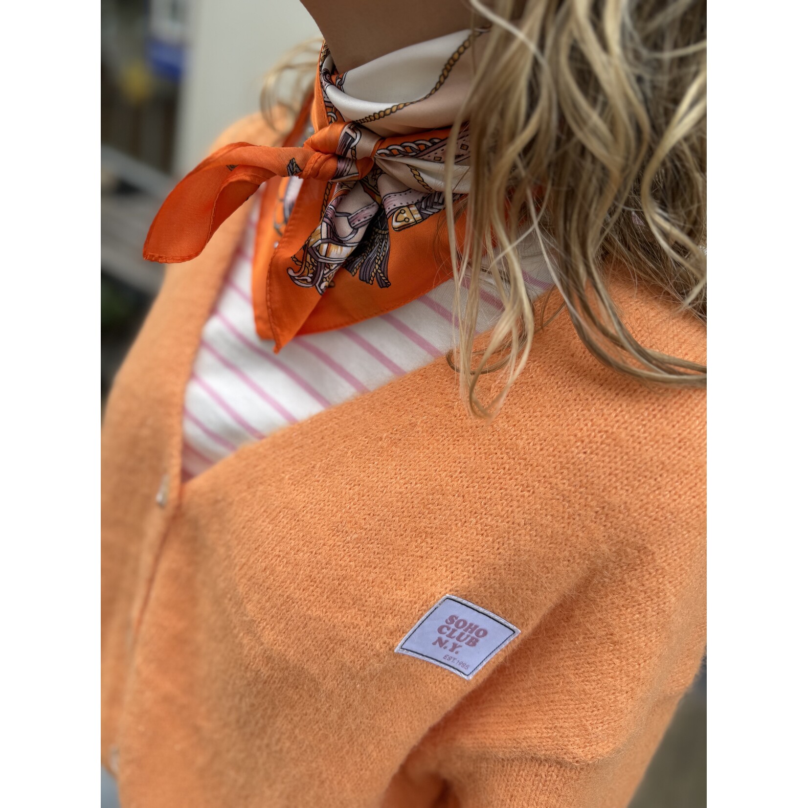 Sjaaltje print oranje