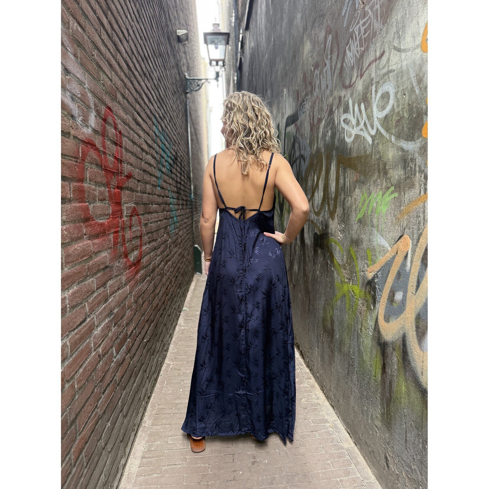 Berawa Luxe Berawa Luxe Birdie slip dress navy