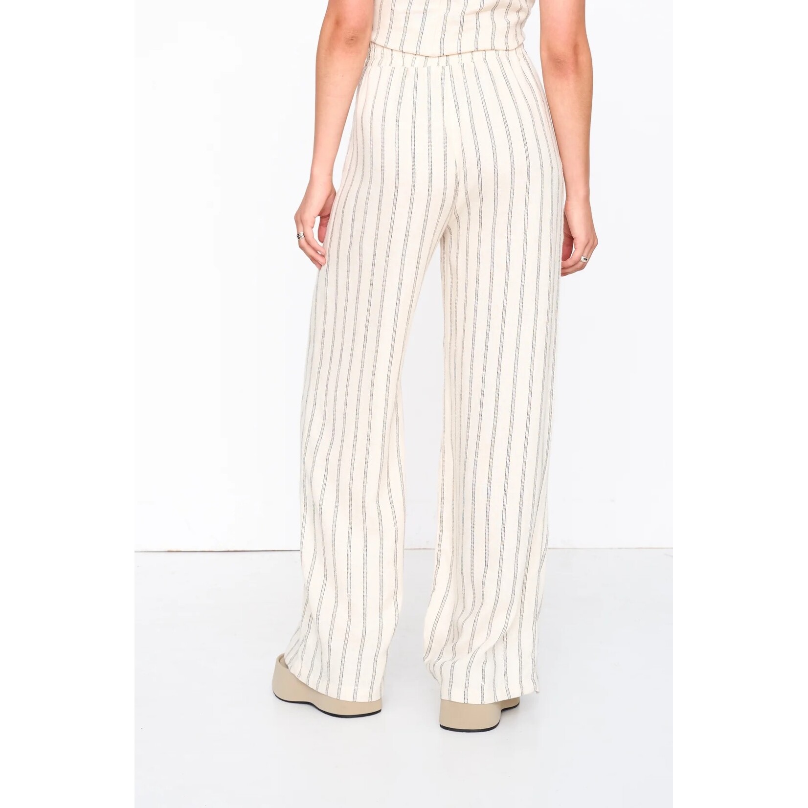 24Colours 24Colours streep broek Manon Beige