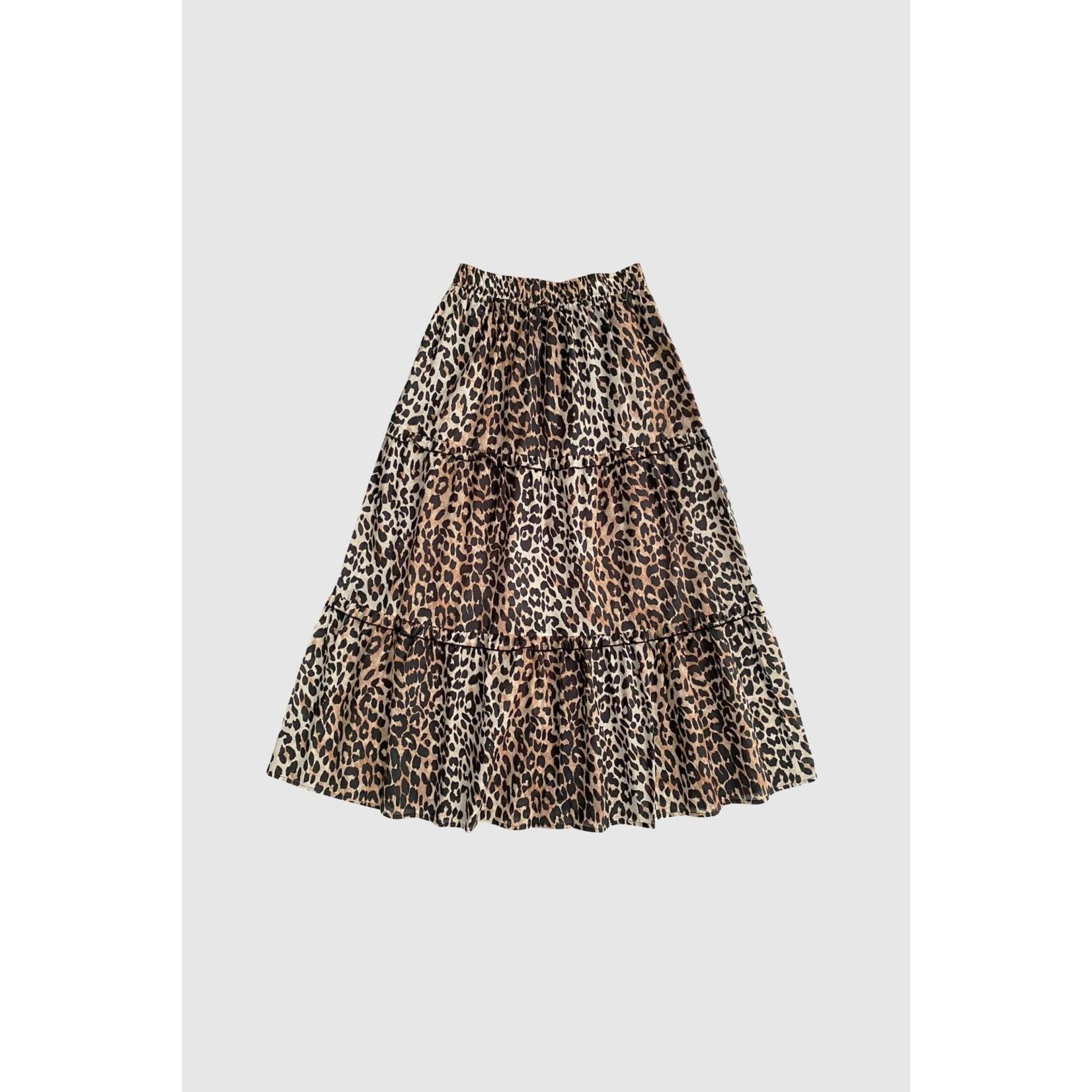 With Black Withblack Amina Maxi skirt leopard