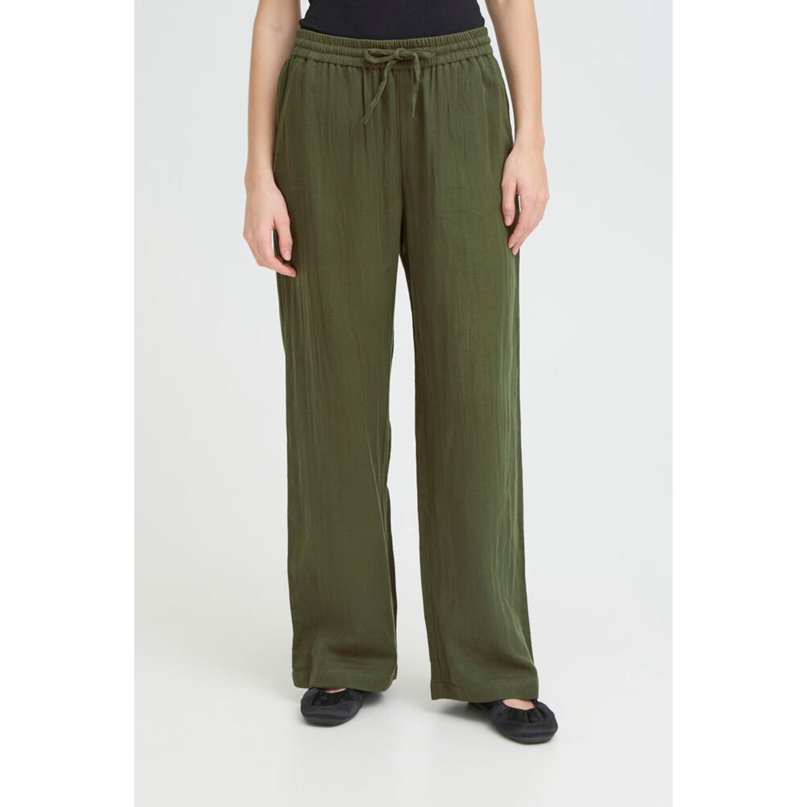 ICHI Iafoxa beacht pants groen