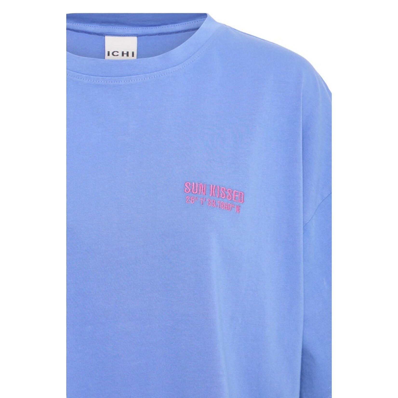 ICHI Ihnica oversized t-shirt blauw
