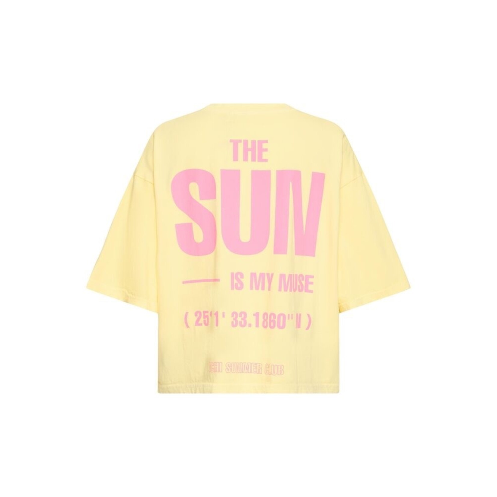 ICHI Ihnica oversized t-shirt geel