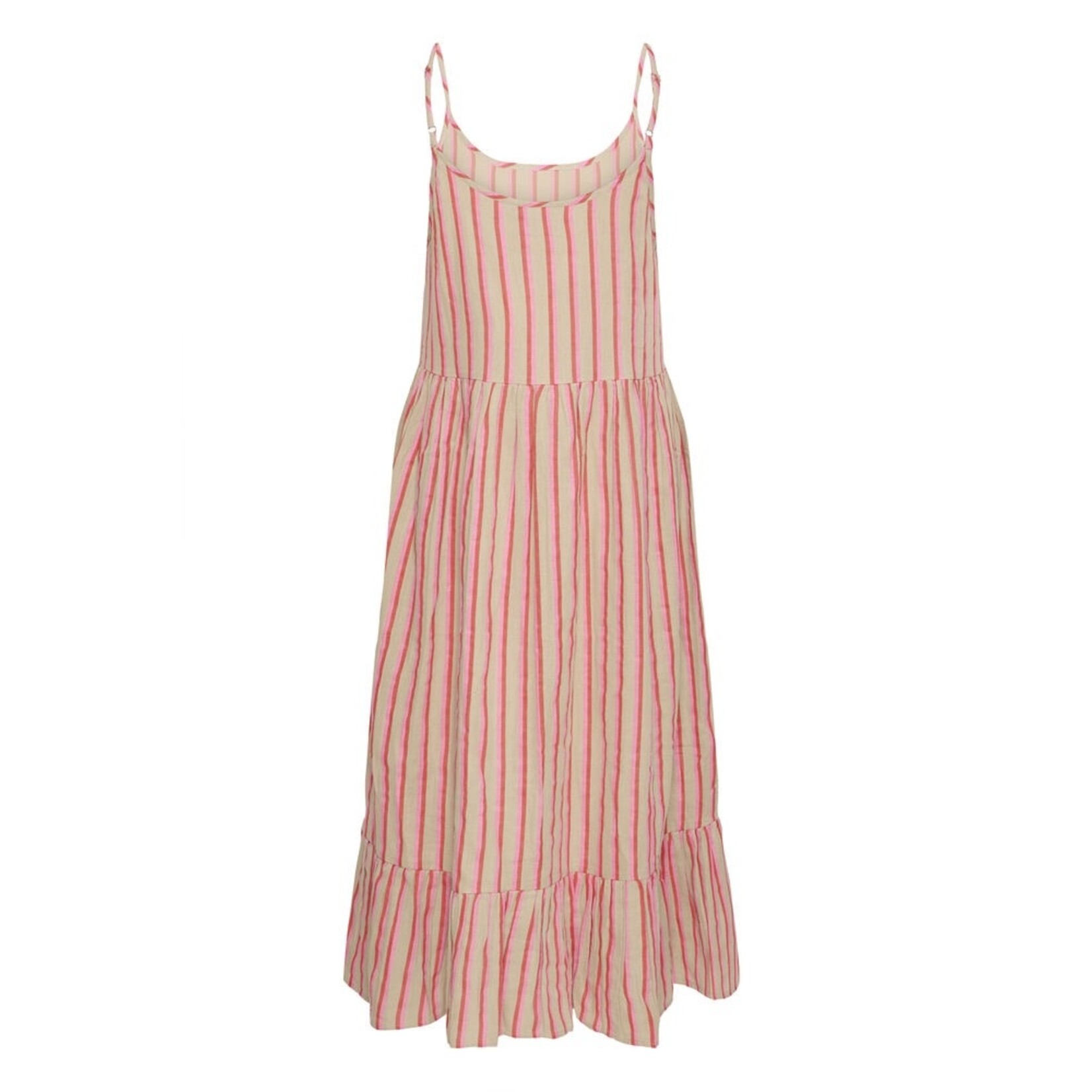 Iafoxa midi dress streep roze