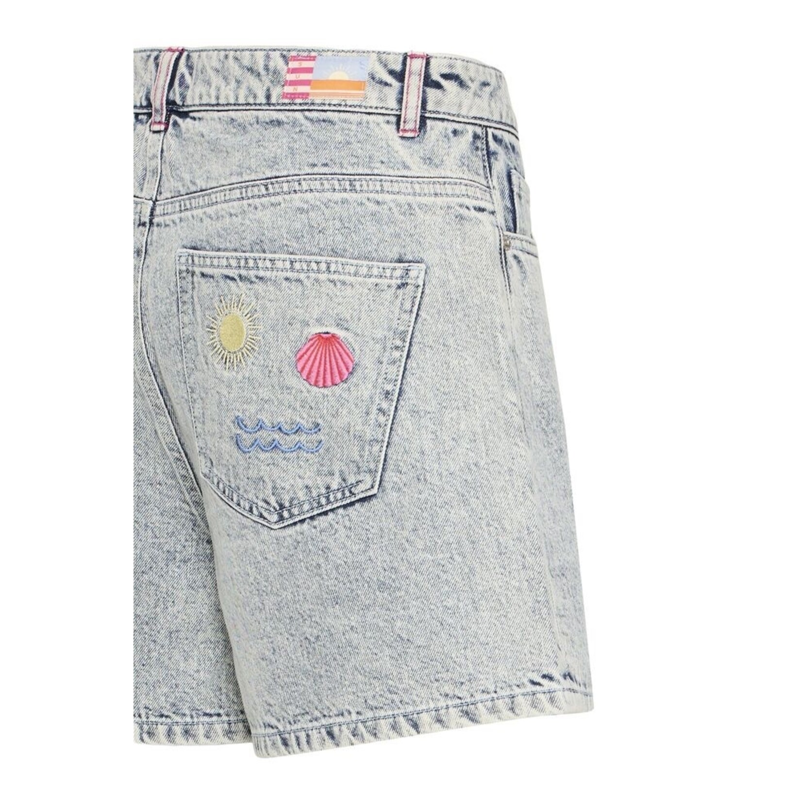 ICHI Ihlaveny denim short patch