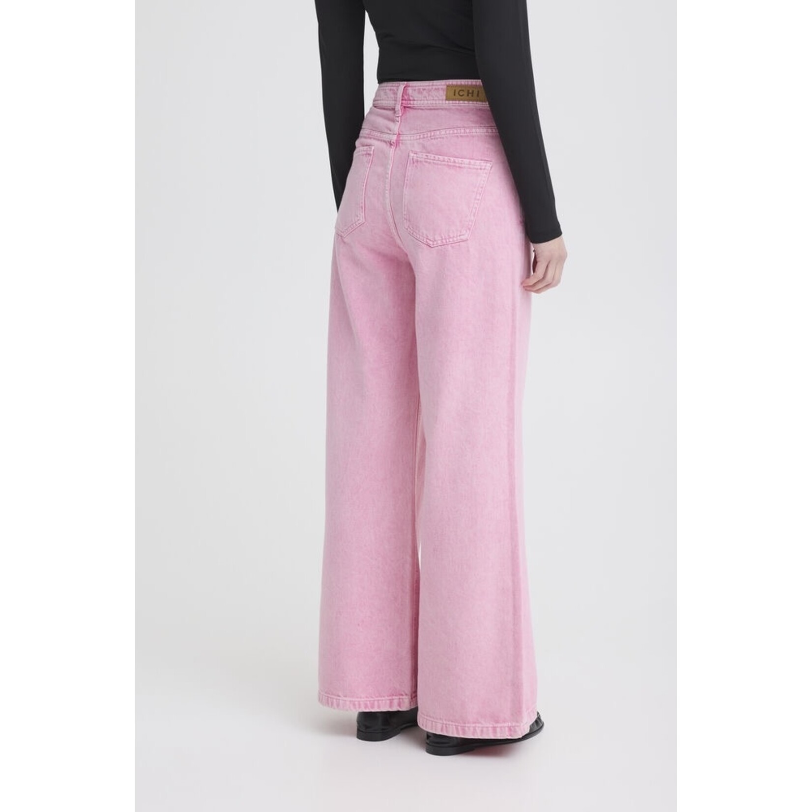 ICHI Ihmijalla denim broek wijd roze