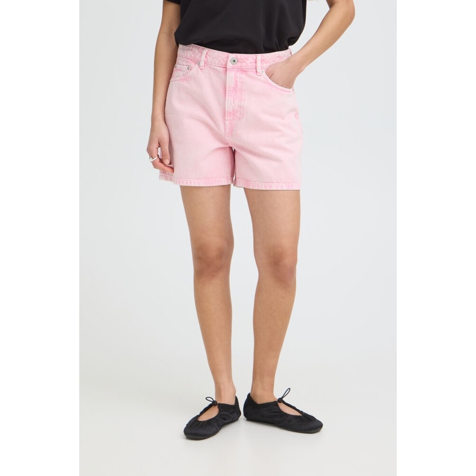 ICHI Ihavena short denim roze