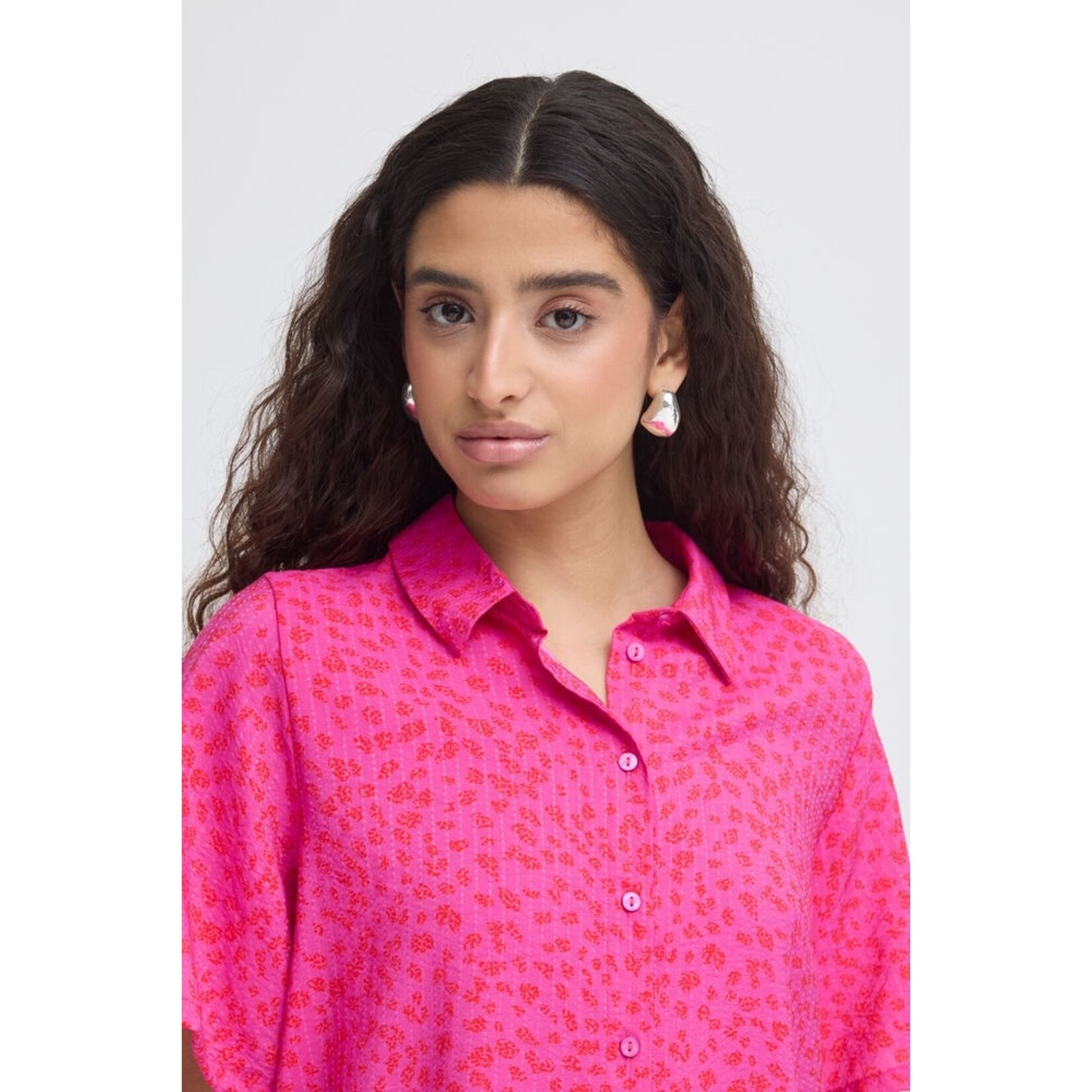 ICHI Ihjeeva blouse roze/rood