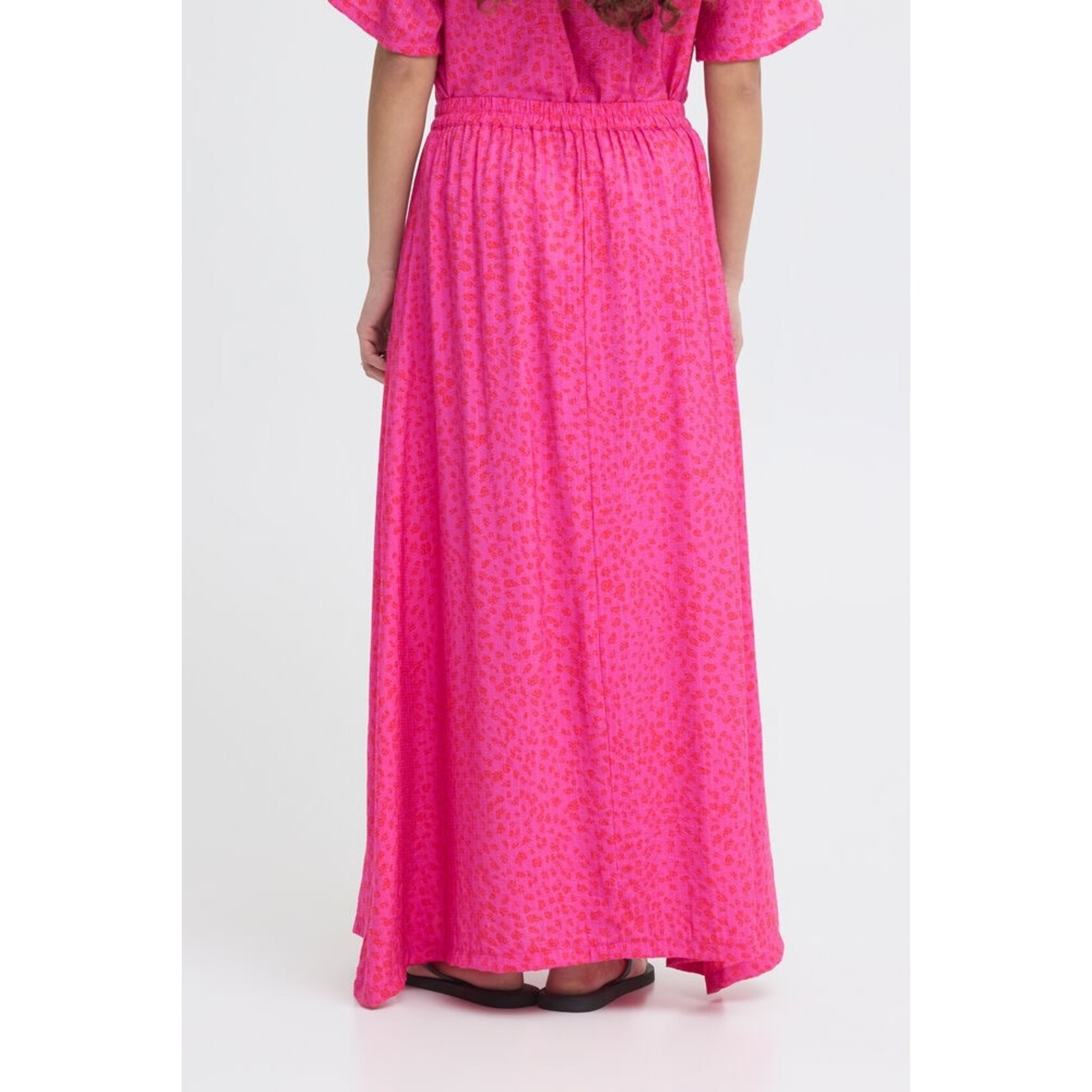ICHI Ihjeeva maxi skirt roze/rood