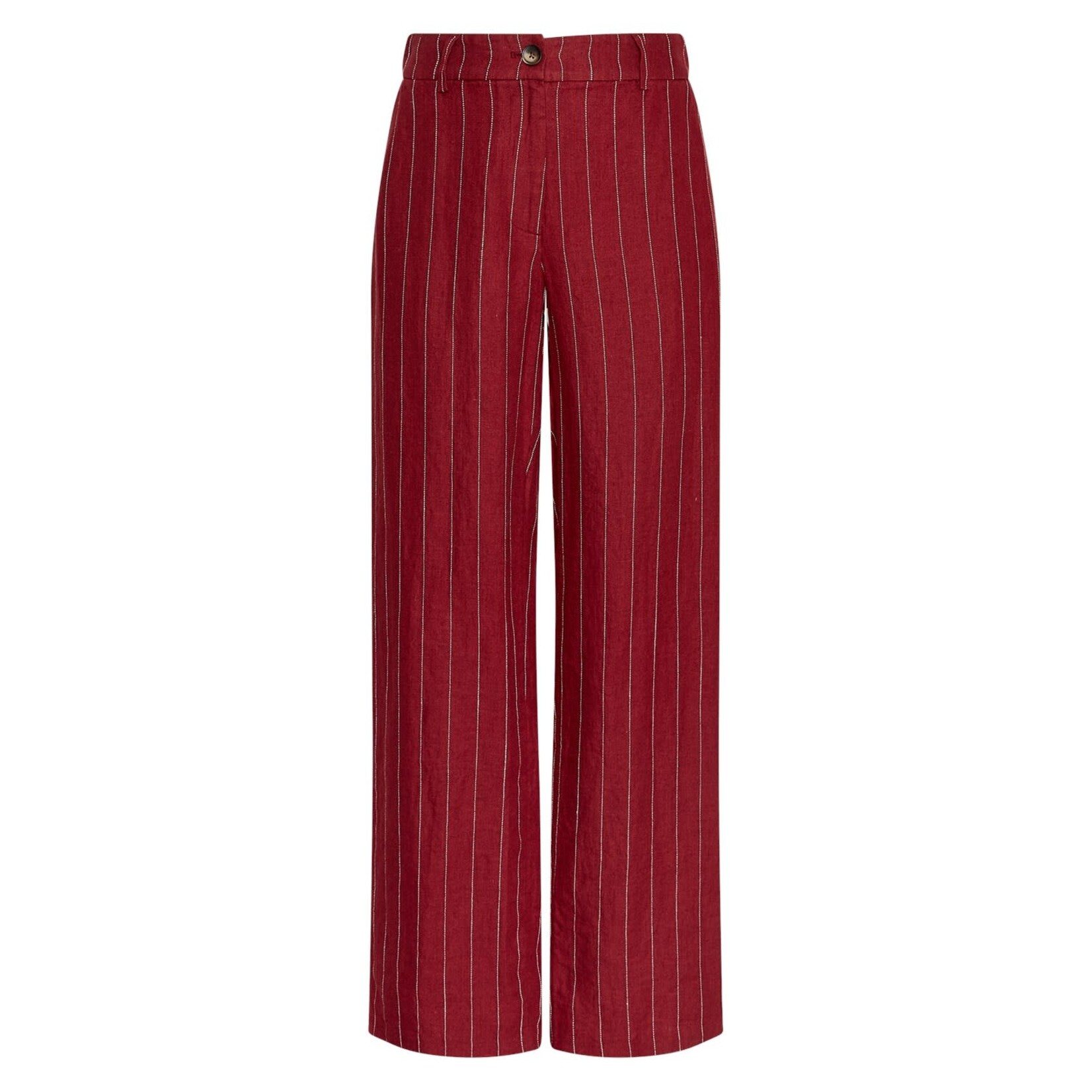 Moss Copenhagen MSCH Claritte linnen broek rood streep
