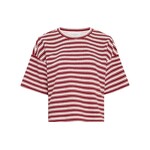 Moss Copenhagen MSCH Cessalia streep t-shirt roze/rood