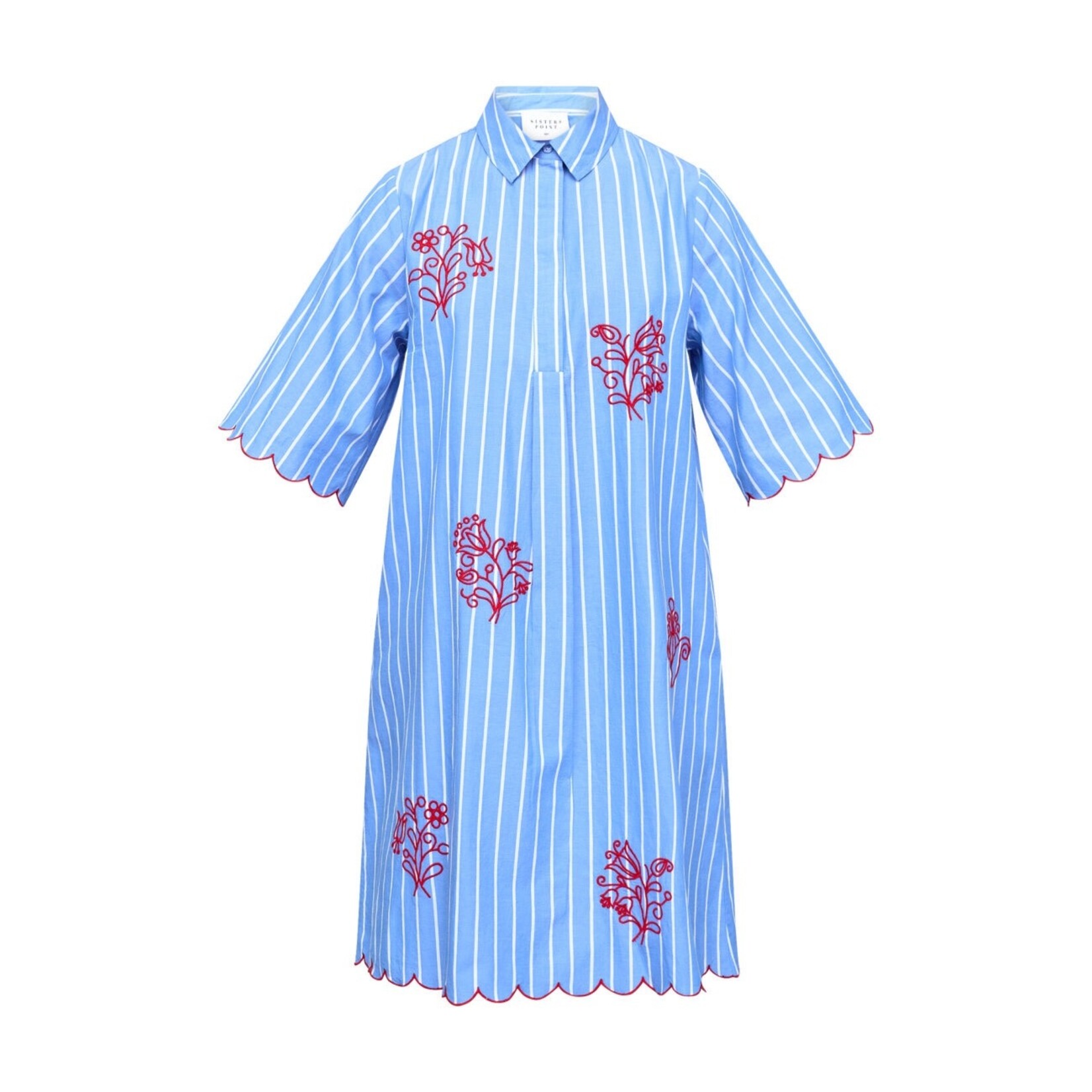 Sisters Point Edina streep jurk blauw