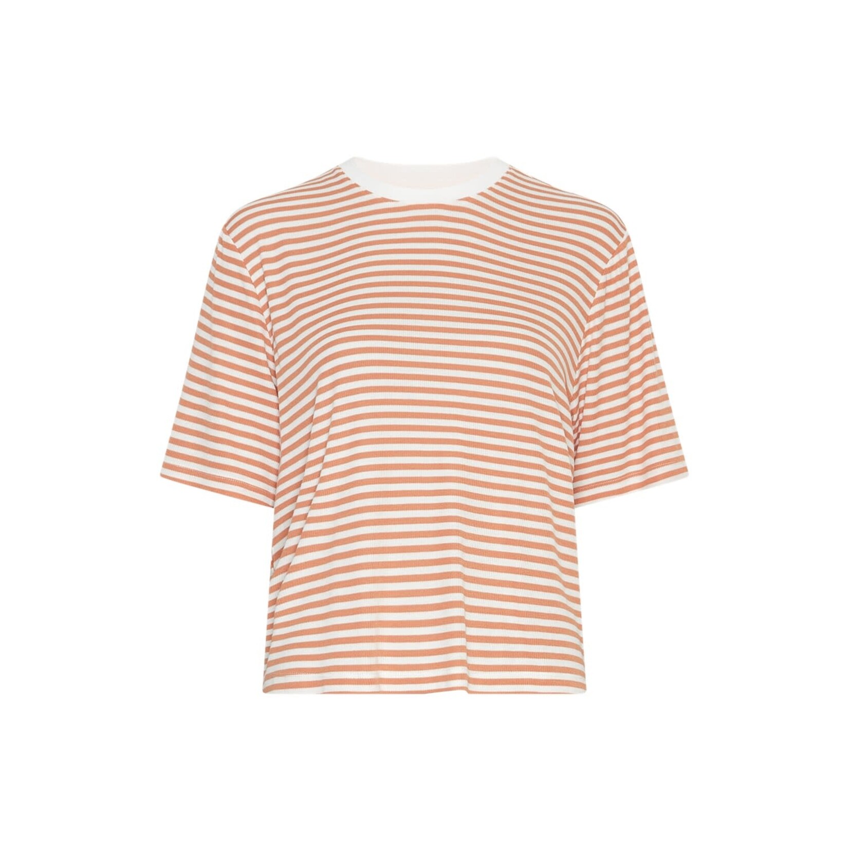 Moss Copenhagen MSCH Jana t-shirt streep oranje