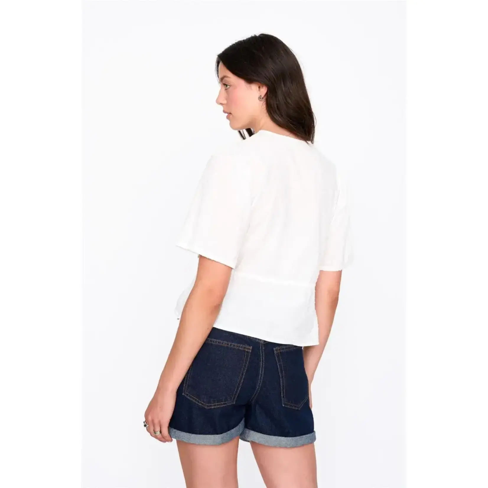 24Colours 24Colours blouse Nora strik wit
