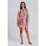 Jurk print Selma roze