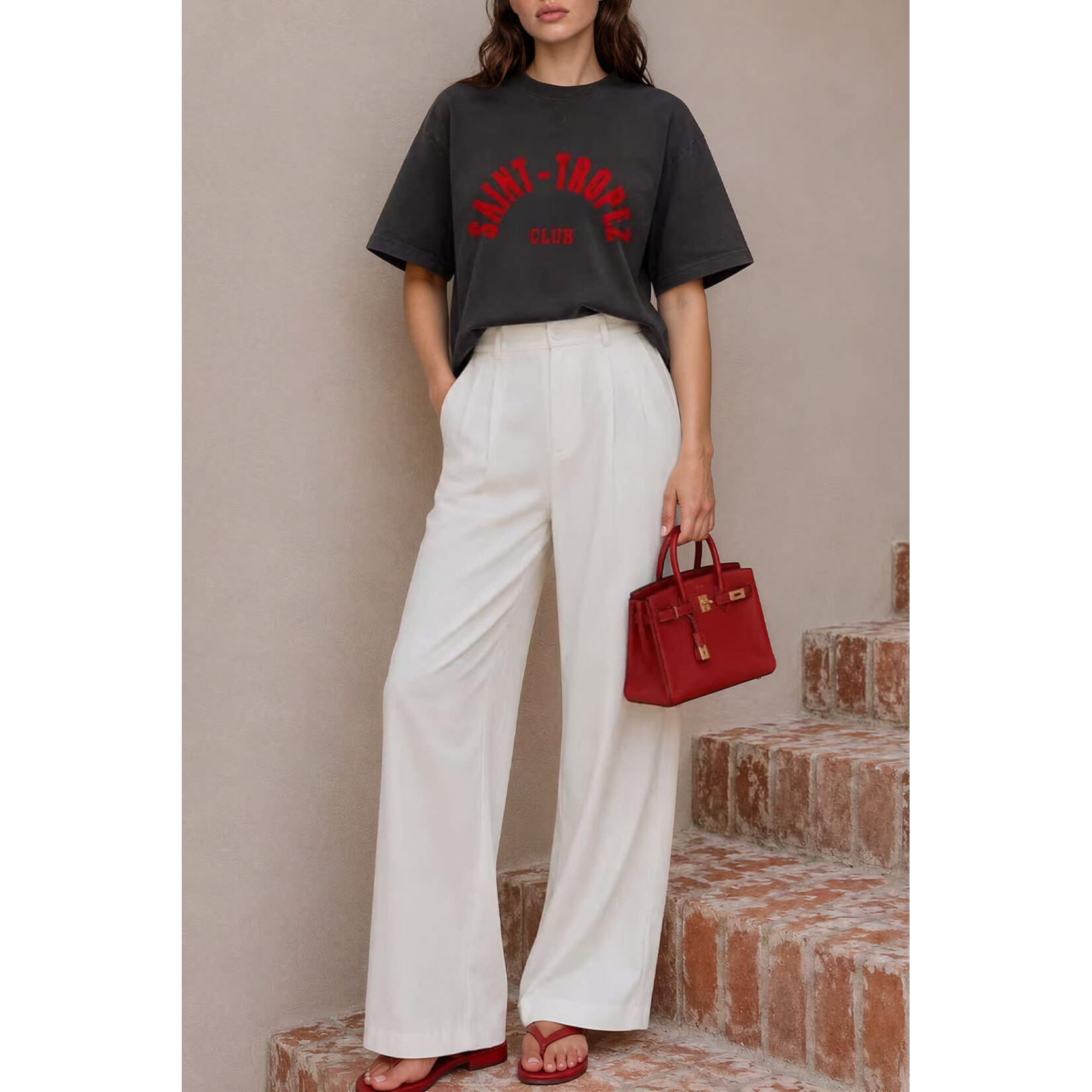 T-shirt Saint Tropez grijs