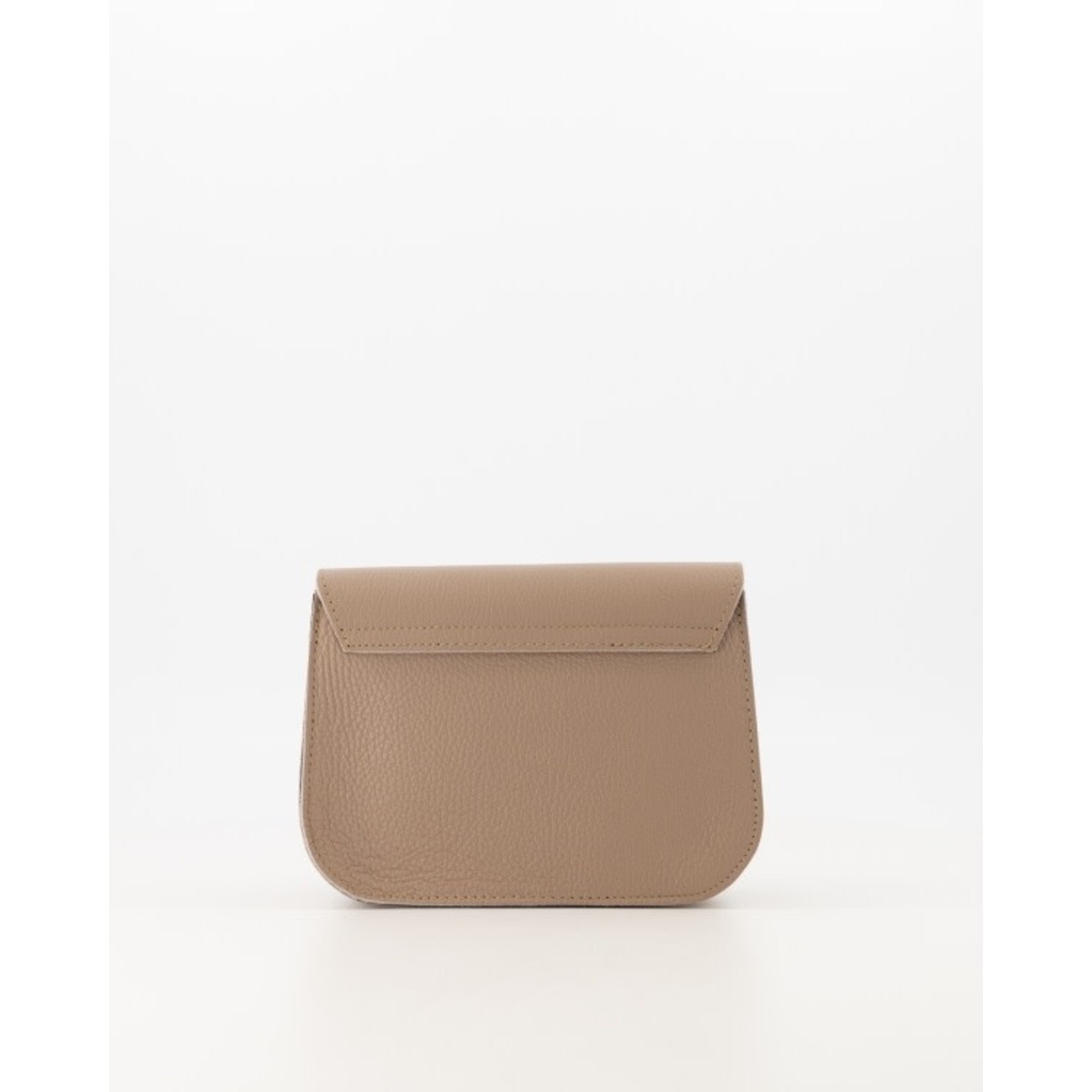 Leren tas Flora taupe