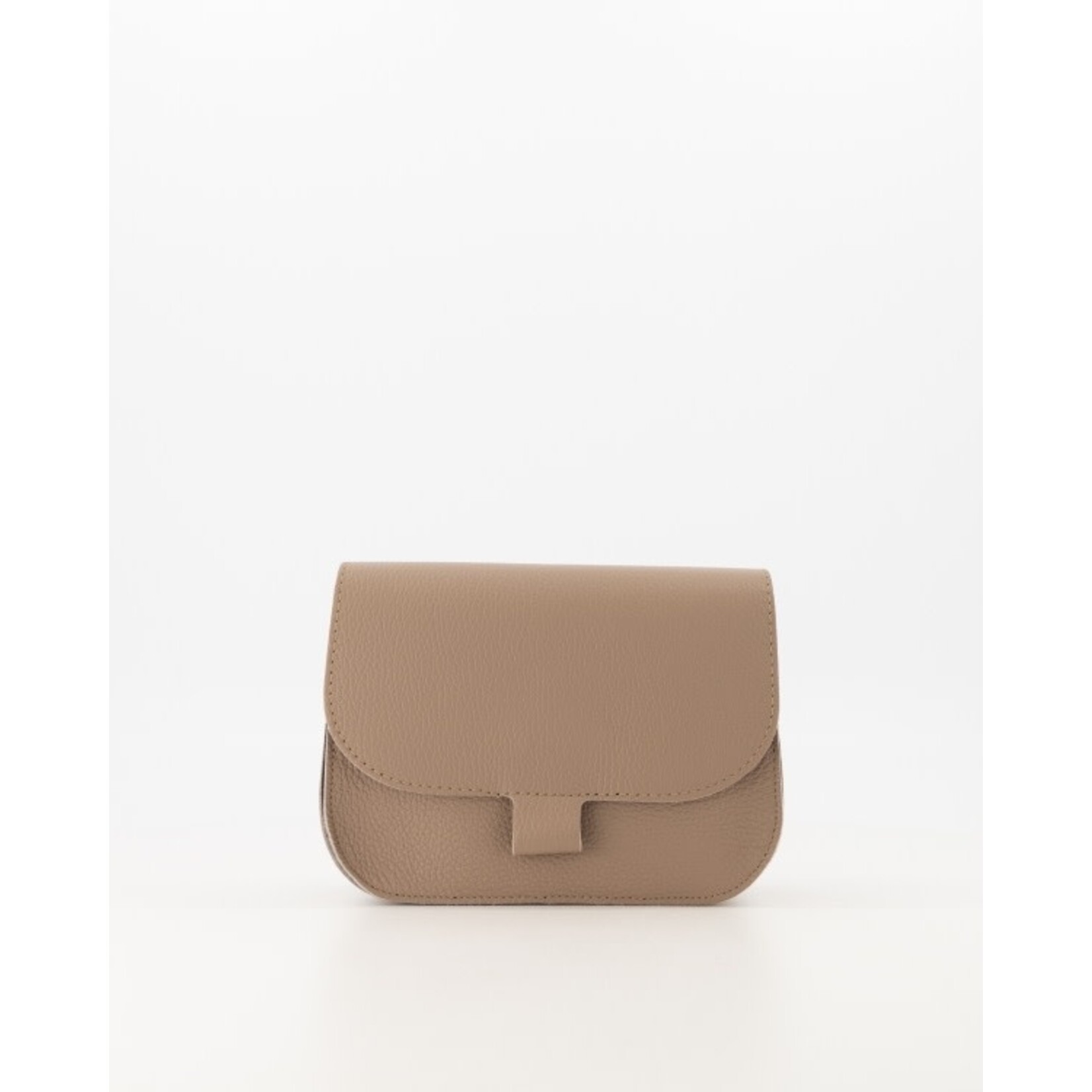 Leren tas Flora taupe
