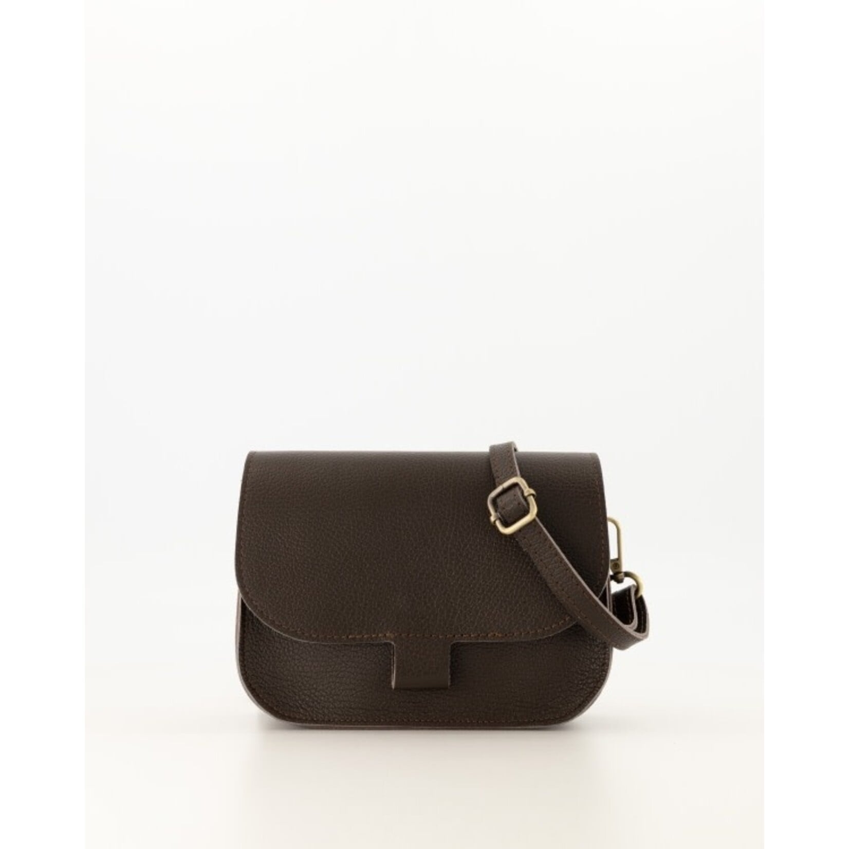 Leren tas Flora donker bruin
