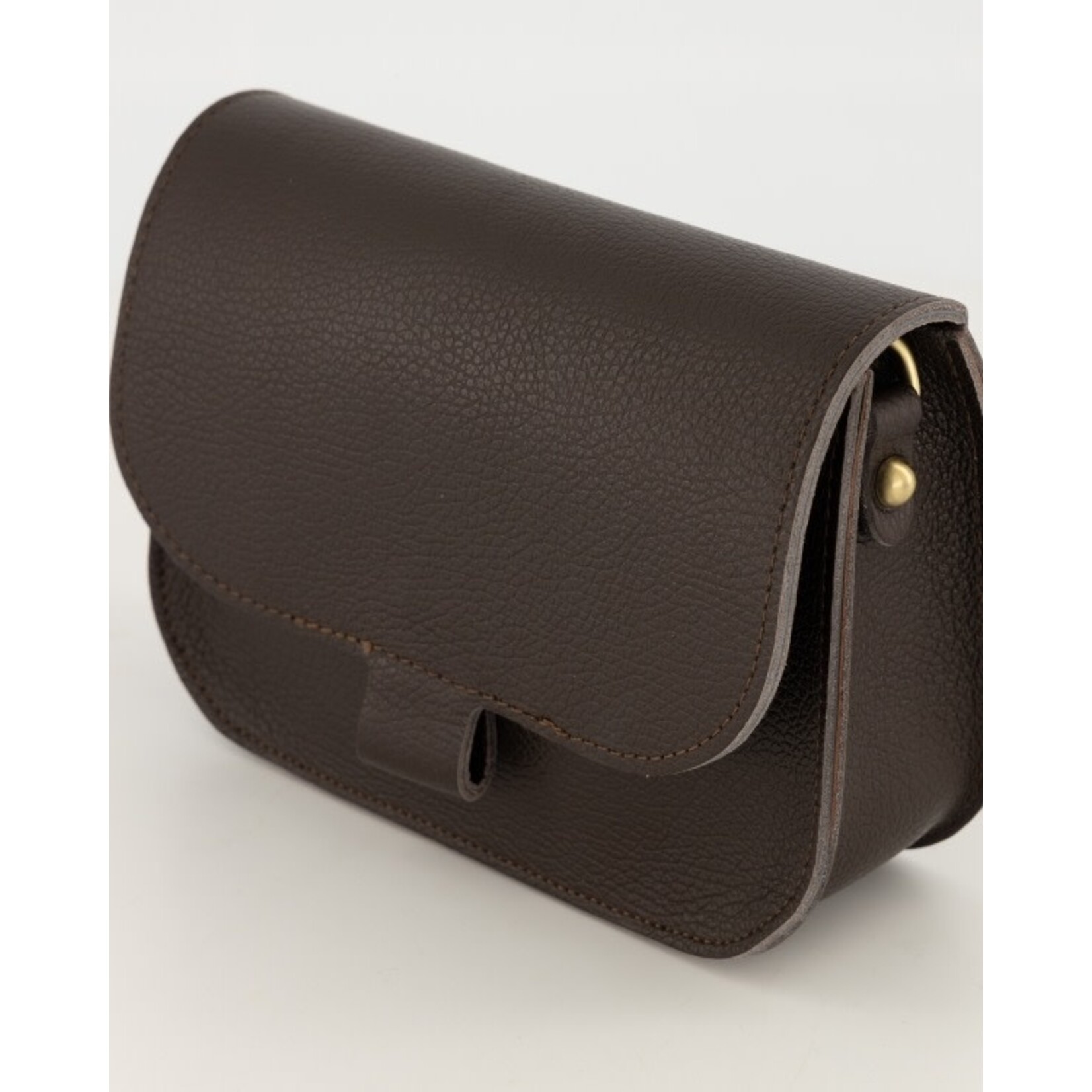 Leren tas Flora donker bruin