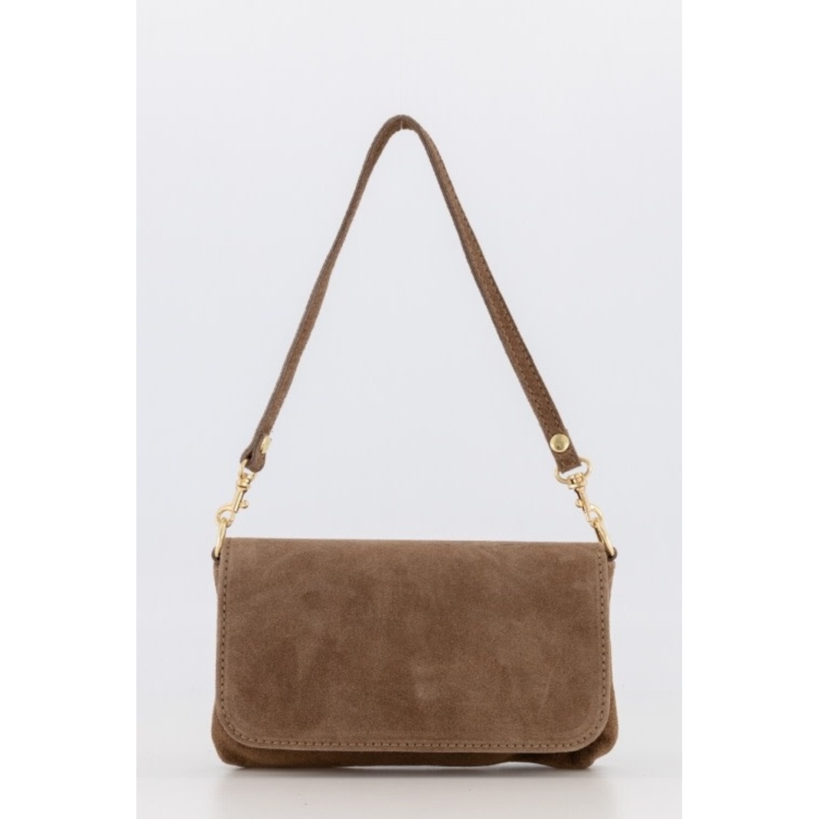 Suede tas Lara taupe