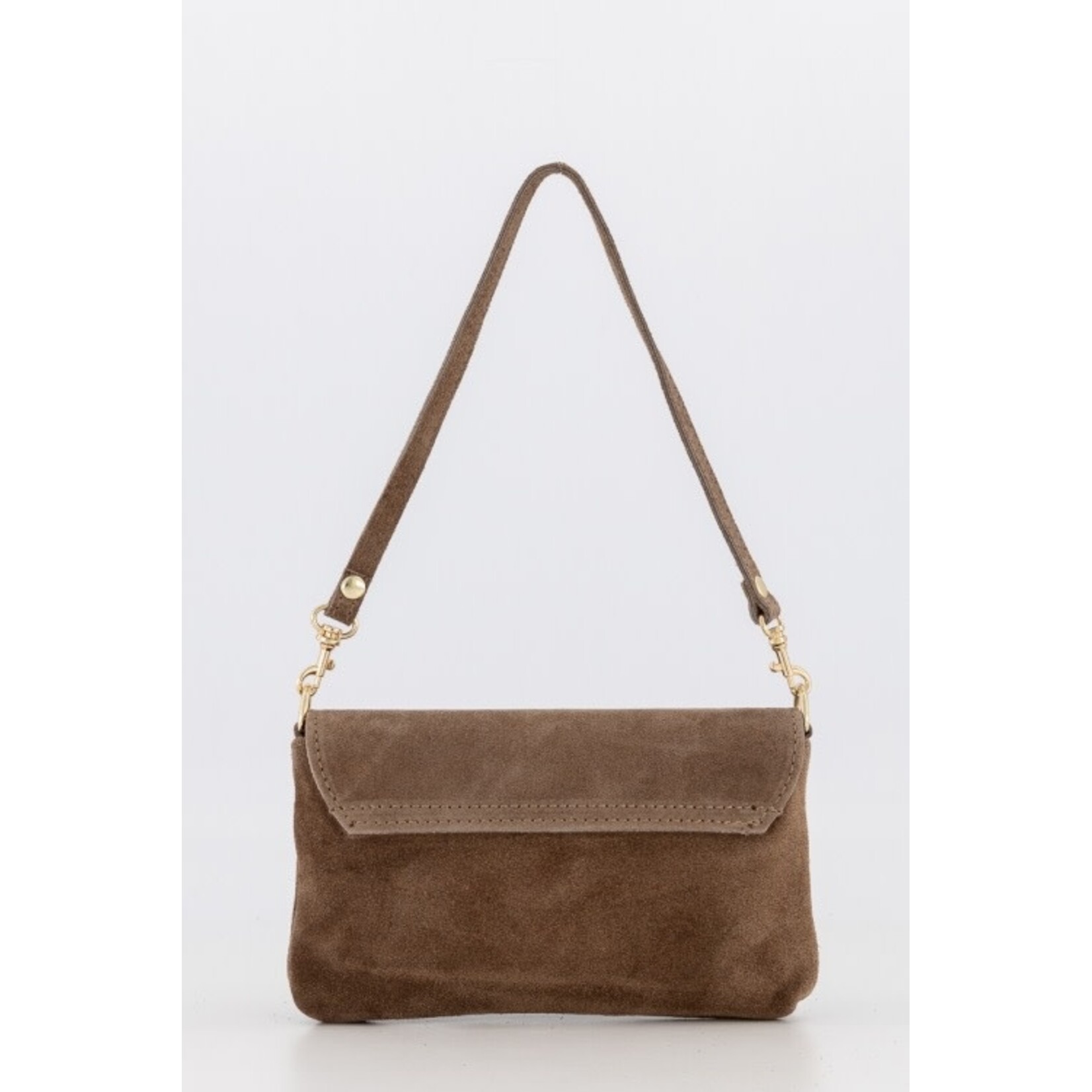 Suede tas Lara taupe