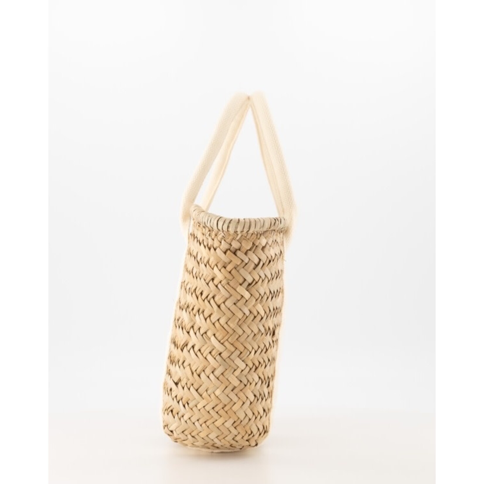 Raffia mini shopper ecru
