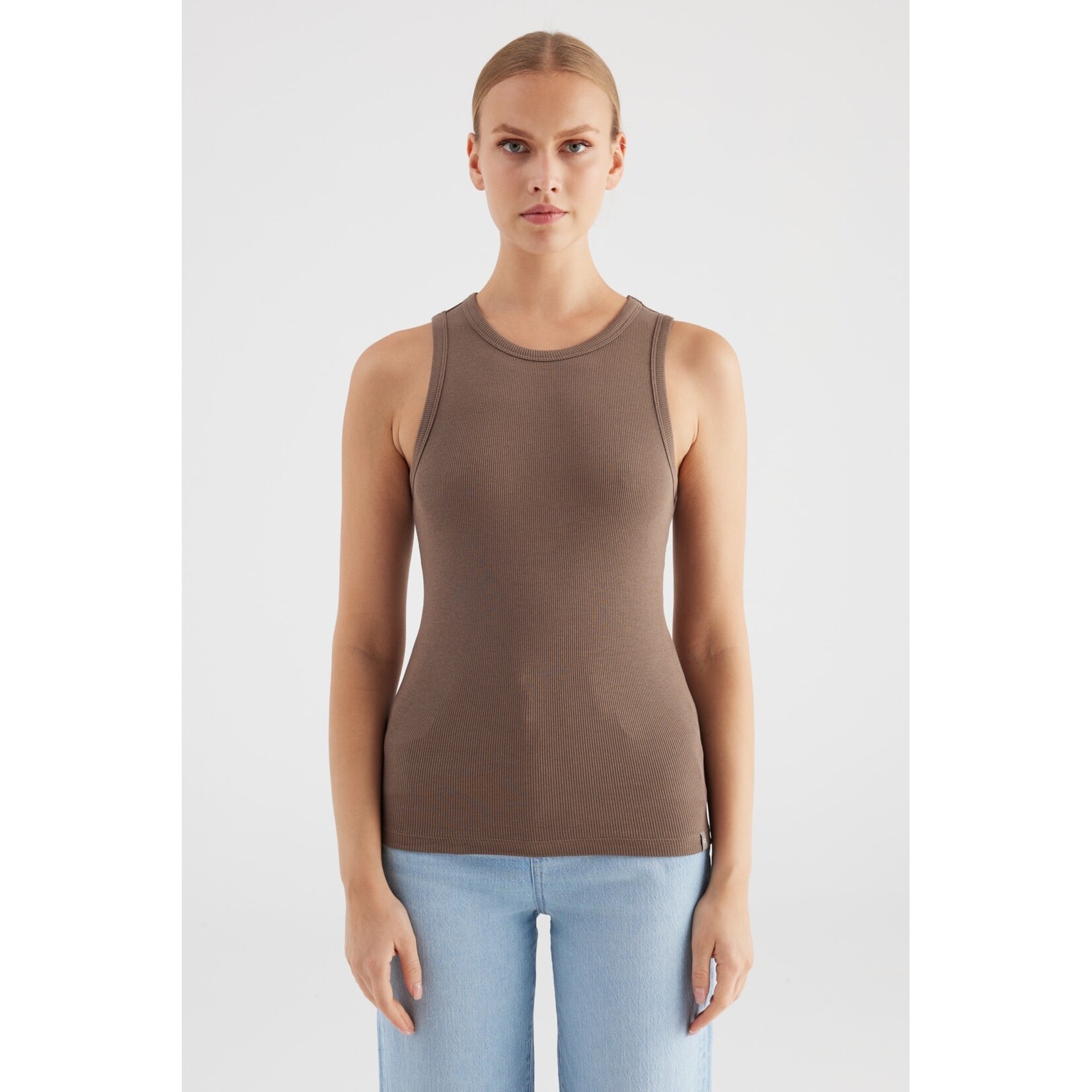 C.O.J. COJ top Liv taupe