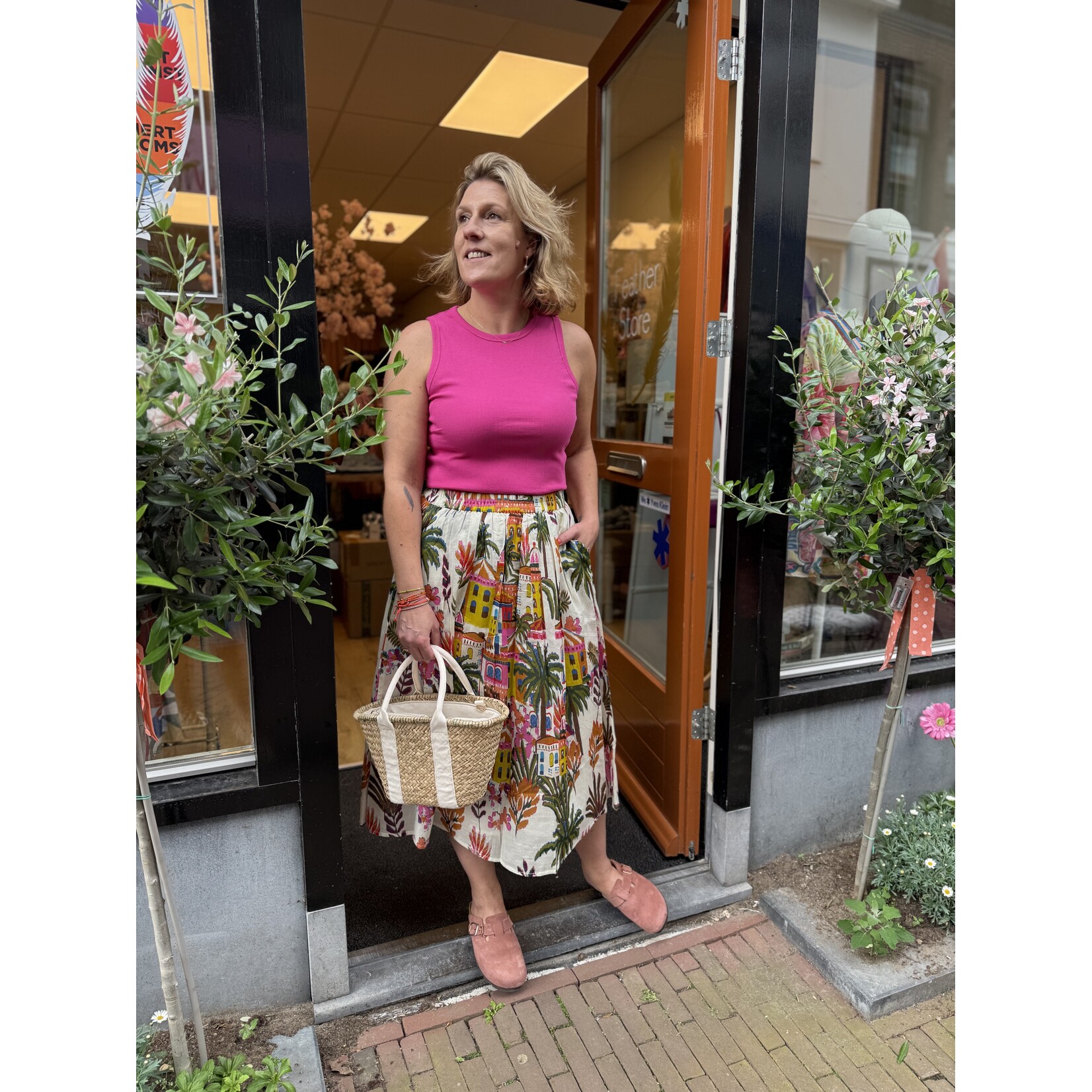 Lange rok Sanne print