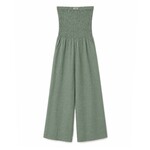 Jumpsuit linnen Sara army groen