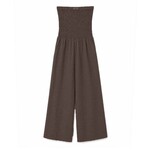 Jumpsuit linnen Sara chocolade bruin