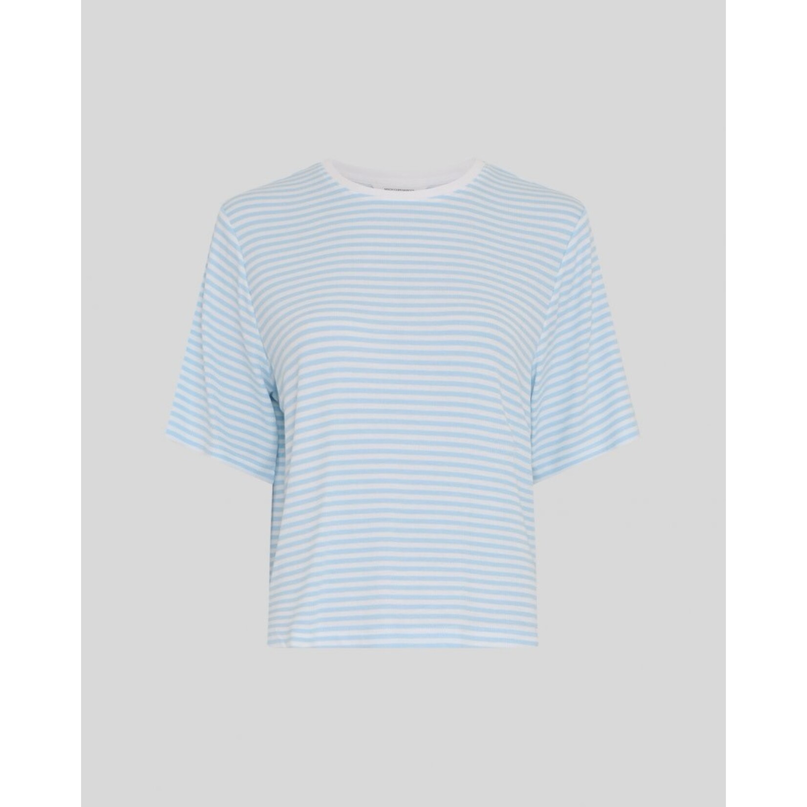 Moss Copenhagen MSCH Jana t-shirt streep licht blauw
