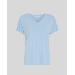 MSCH Moss Copenhagen  Fenya Modal V-neck Tee licht blauw