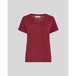 MSCH Moss Copenhagen  Fenya Modal V-neck Tee rood