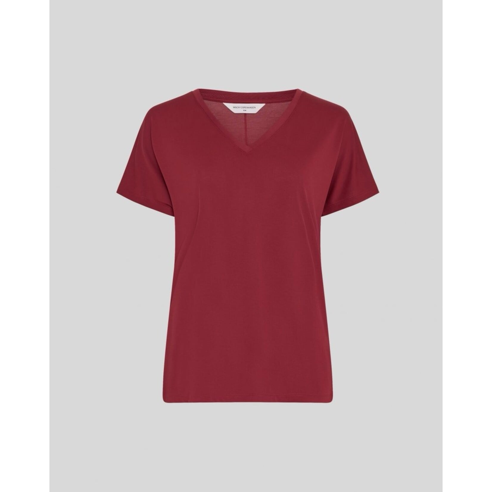 MSCH Moss Copenhagen  Fenya Modal V-neck Tee rood