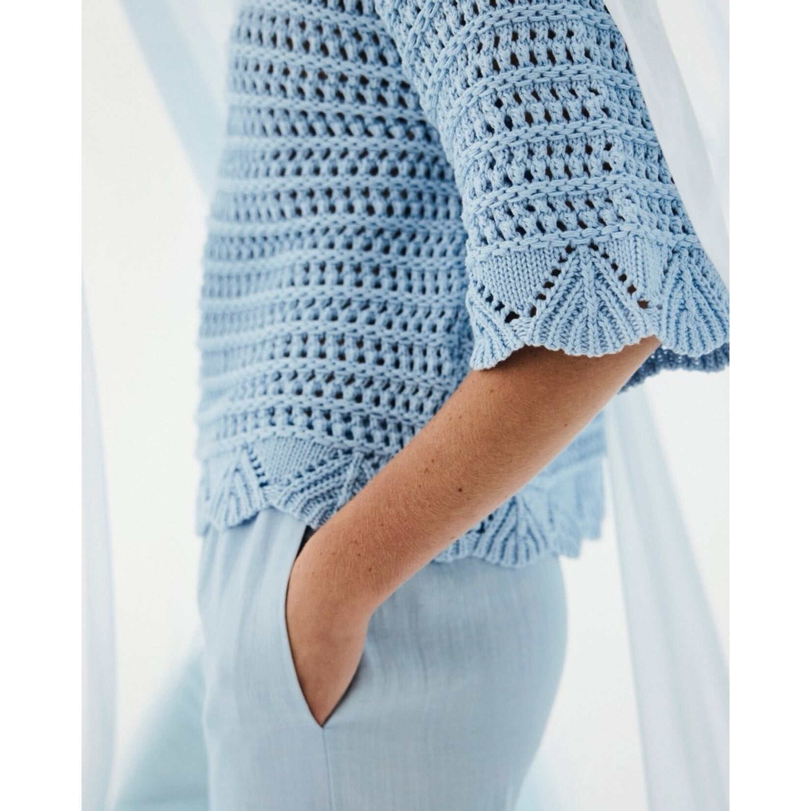 Moss Copenhagen MSCH Tabitha Fairyn 2/4 pullover licht blauw