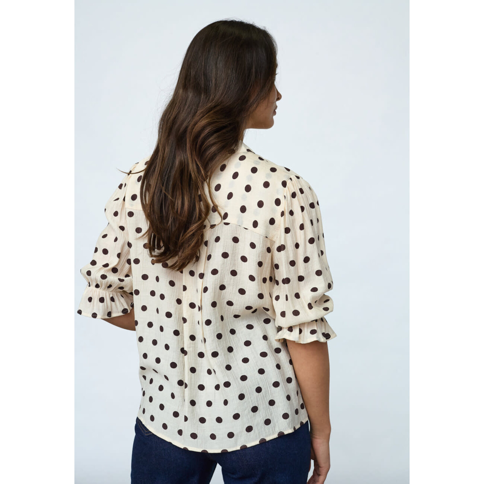 Sisters Point Venny blouse bruin dot