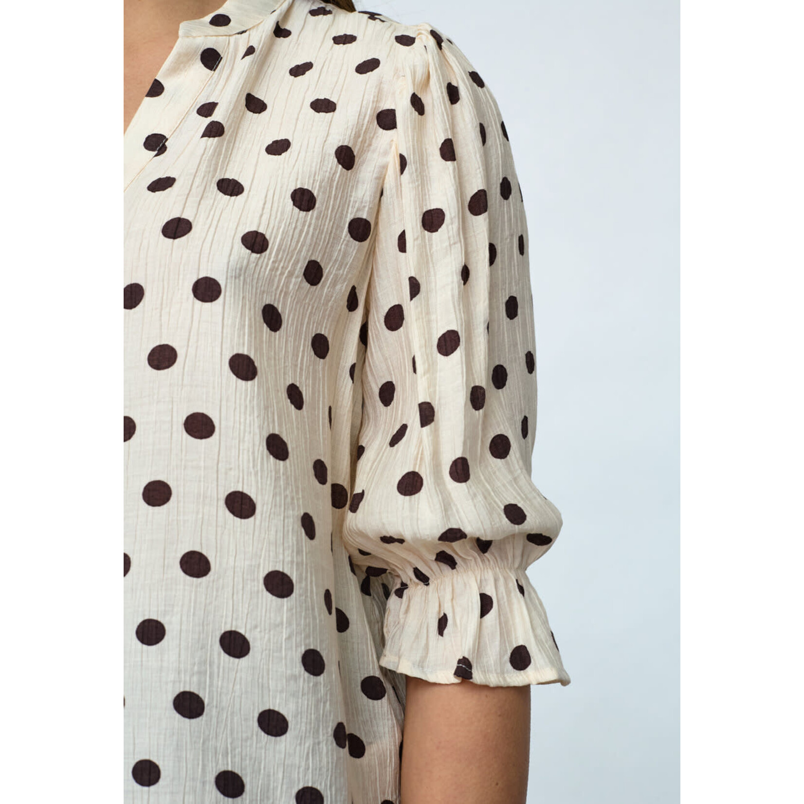 Sisters Point Venny blouse bruin dot
