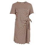 T-shirt jurk Floor streep bruin