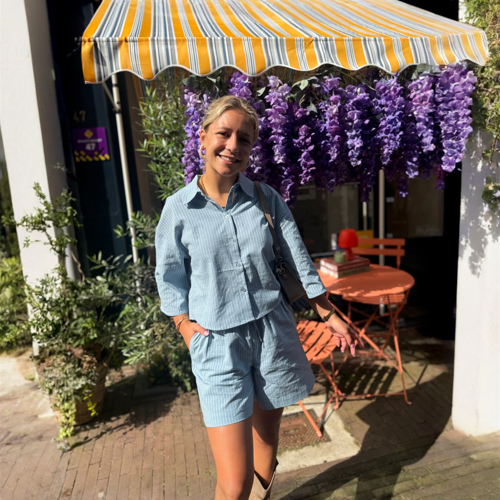 24Colours 24Colours short Claire streep blauw