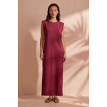 Lange jurk Ashley studs bordeaux rood