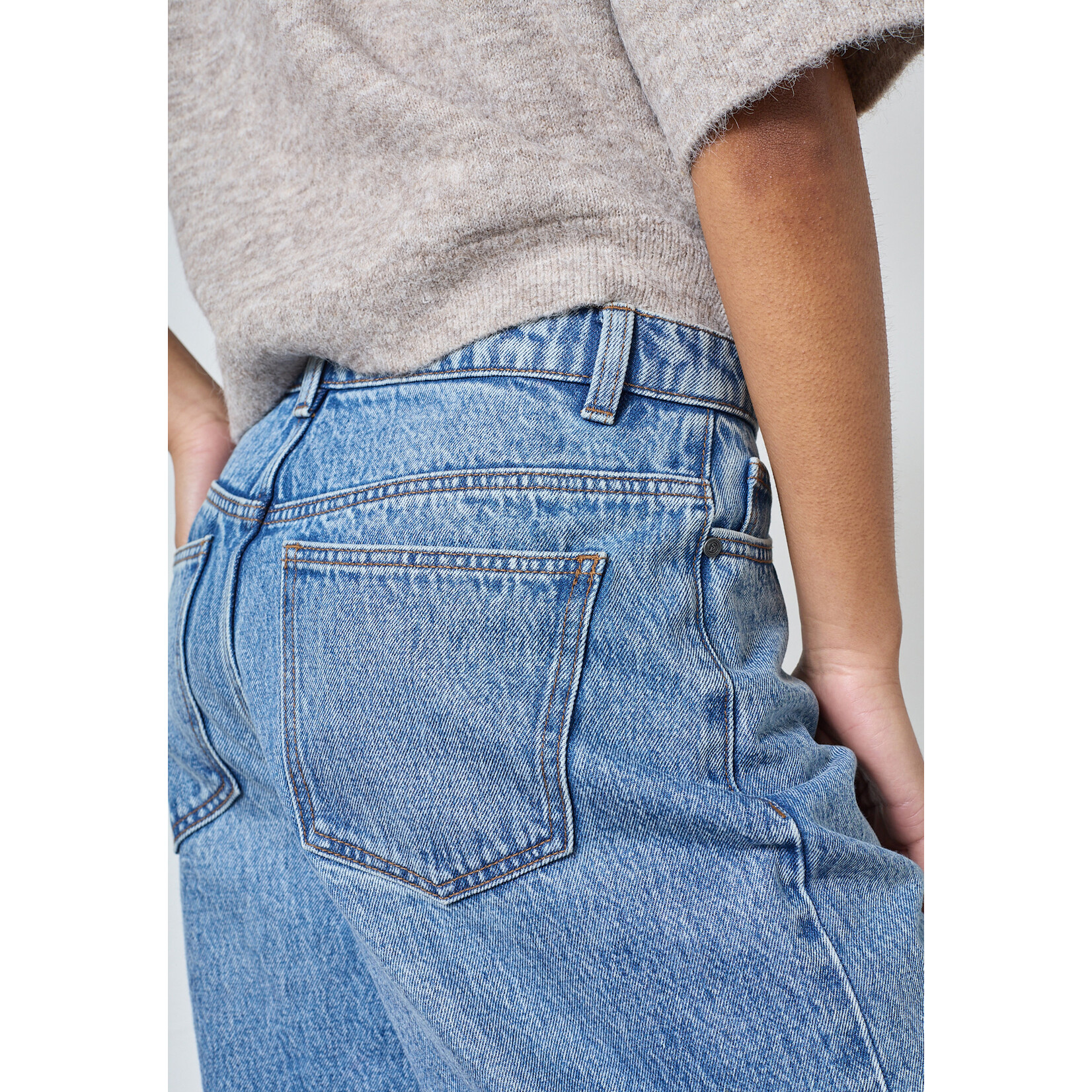 Sisters Point olina denim short med blue