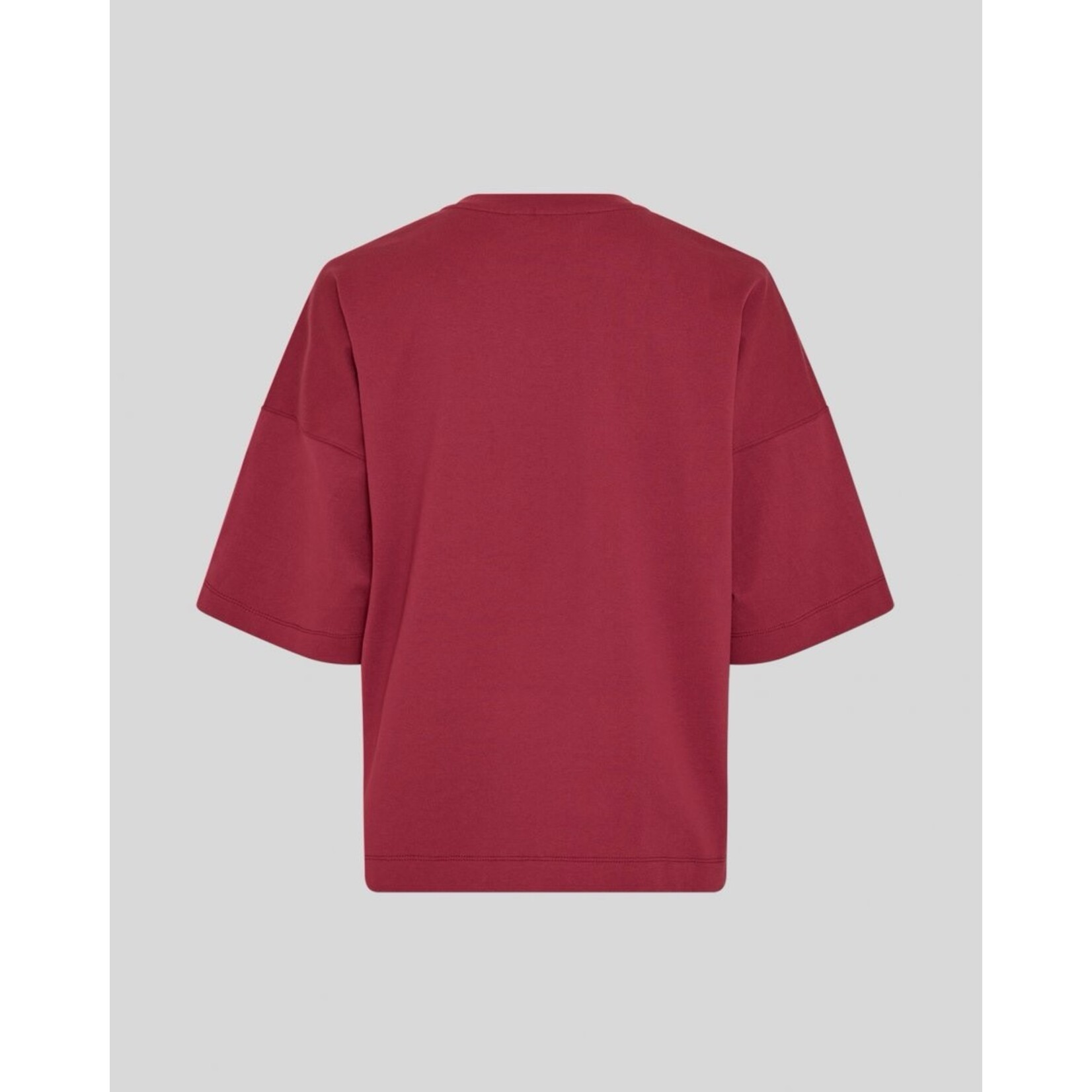 Moss Copenhagen Leana t-shirt Bordeaux rood
