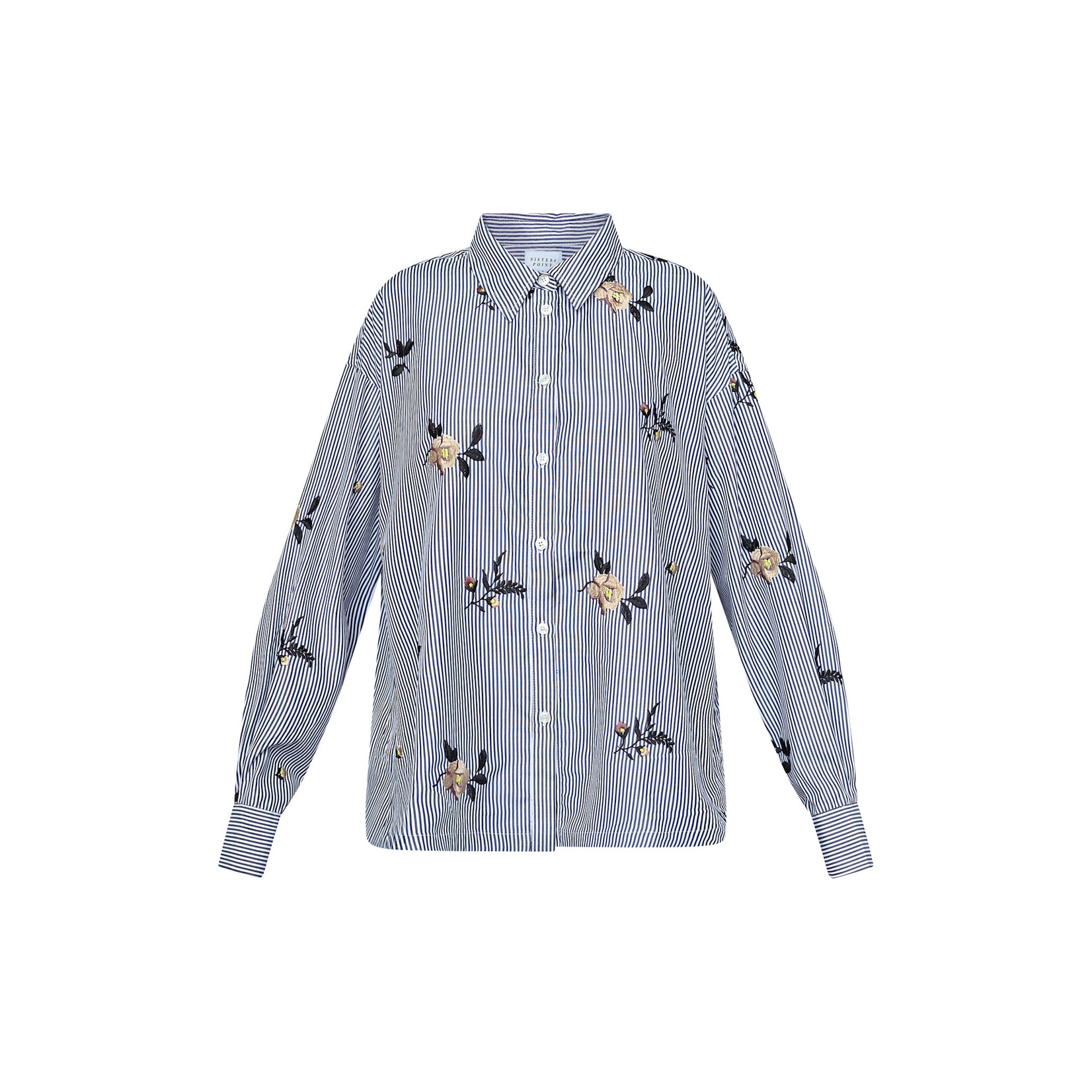 Sisters Point blouse Enola streep flower navy