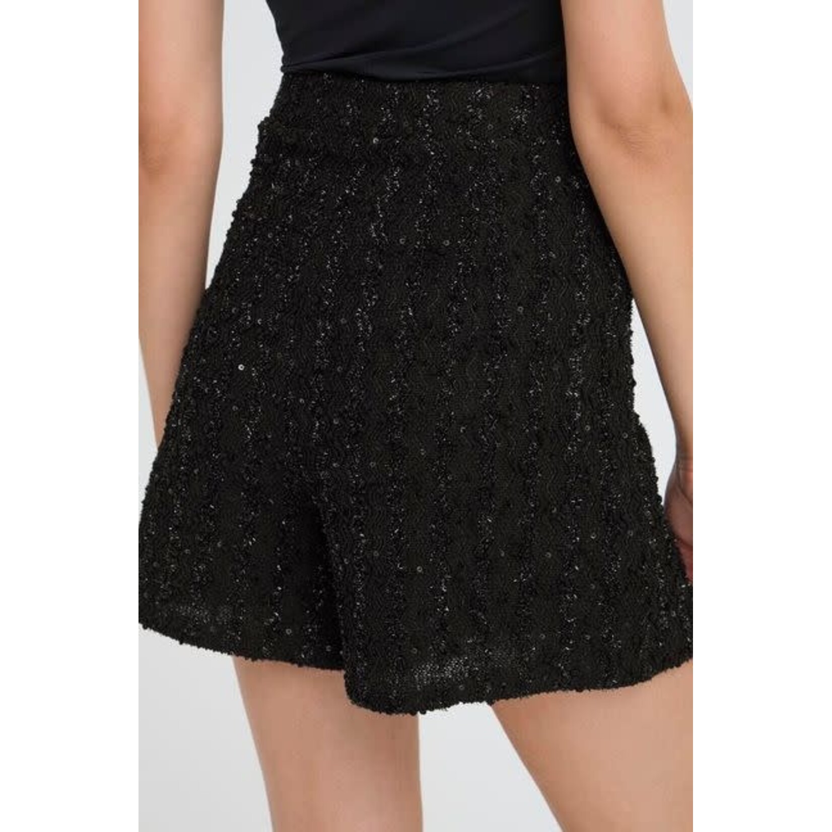 ICHI Ninky short glitter zwart