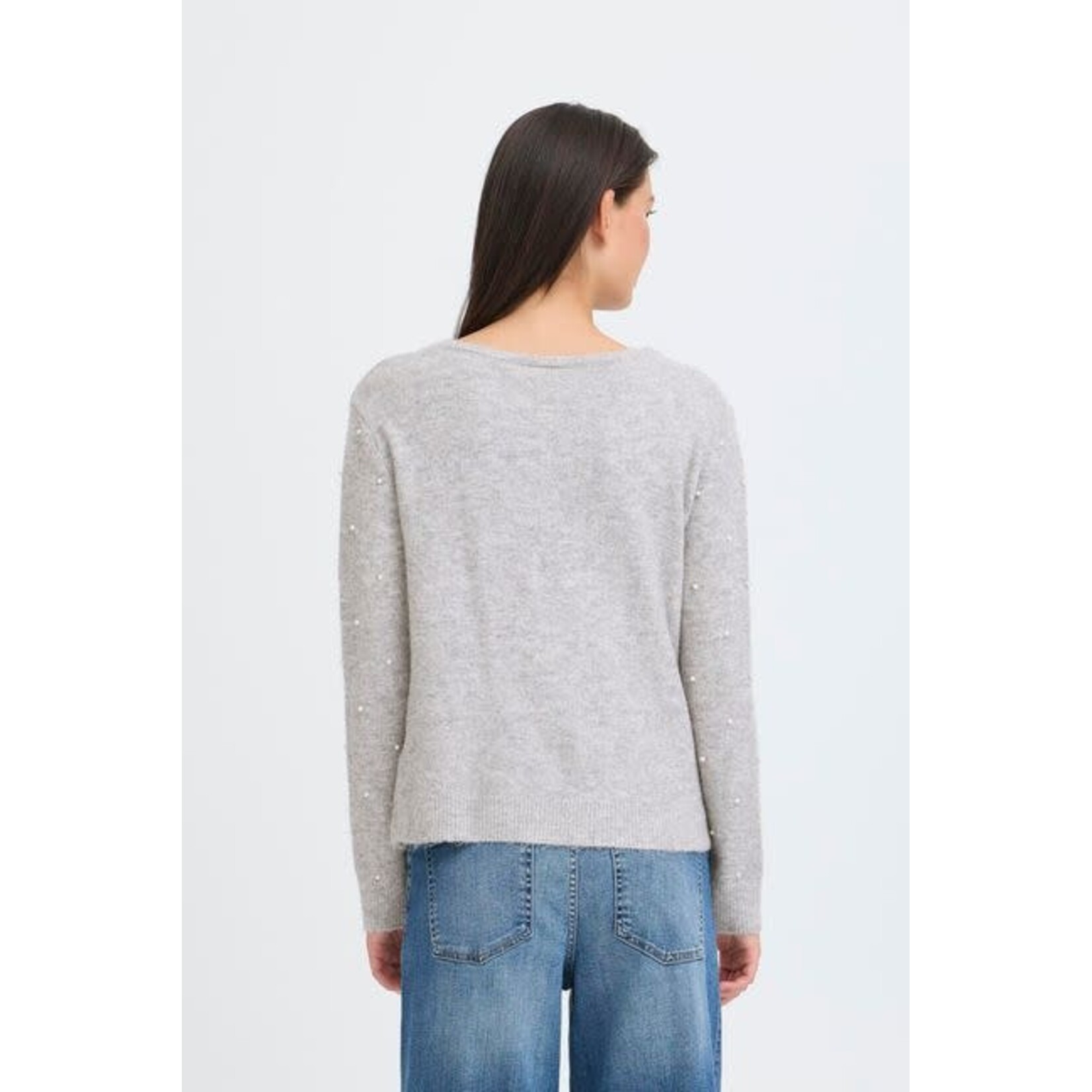 ICHI Macon sweater grijs