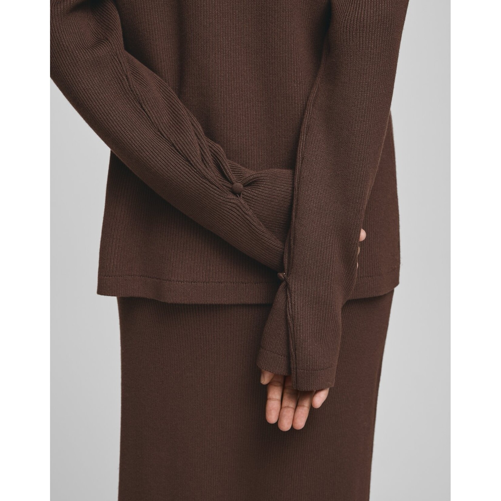 Moss Copenhagen gebreide rok Elfrida bruin